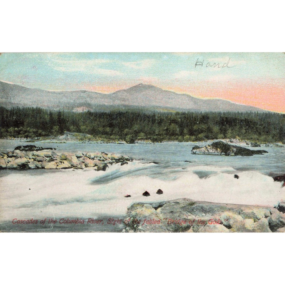Vintage 1911 Columbia River Cascades Bridge of the Gods Postcard Oregon VG - Picture 1 of 2